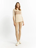 Dámske legíny TRU2440 béžové - Monnari