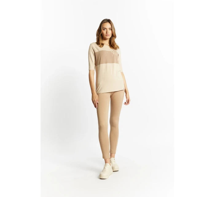 Dámske legíny TRU2440 béžové - Monnari