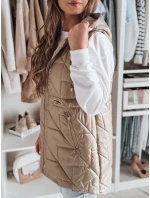 Dámska prechodná prešívaná vesta OLINVIA camel FashionStreet TY4835 Dámska prechodná prešívaná vesta OLINVIA camel FashionStreet TY4835