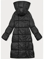 Dlouhá černá dámská zimní bunda model 21245931 - W COLLECTION Dlouhá černá dámská zimní bunda model 21245931 - W COLLECTION