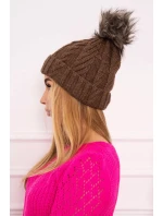 Fleecová kockovaná čiapka K226 mocca Fleecová kockovaná čiapka K226 mocca