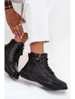 Dámské boty s podšívkou z eko kůže Černé model 21712168 - EVENTO Dámské boty s podšívkou z eko kůže Černé model 21712168 - EVENTO