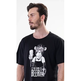 Pánska nočná košeľa s krátkym rukávom Opice Pánska nočná košeľa s krátkym rukávom Opice