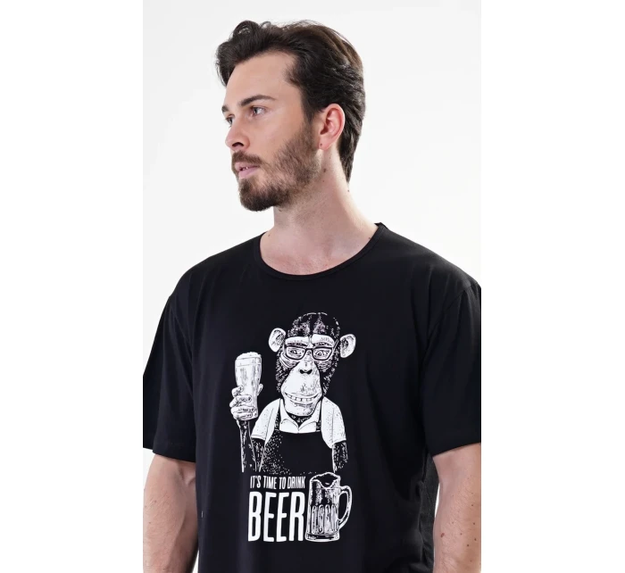 Pánska nočná košeľa s krátkym rukávom Opice Pánska nočná košeľa s krátkym rukávom Opice