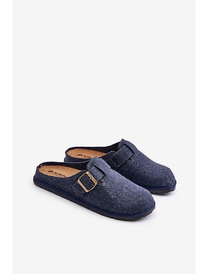 Mužské pantofle tmavě modré model 21677422 - Inblu Mužské pantofle tmavě modré model 21677422 - Inblu