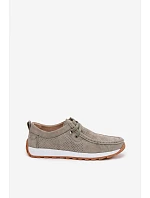 Dámské polobotky z přírodního semiše Zelená Amela