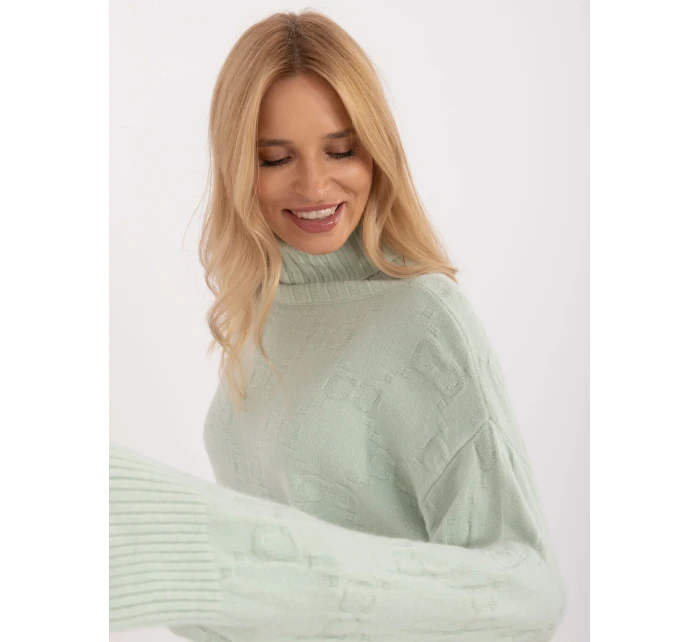 Sweter AT SW  pistacjowy model 20463774 - FPrice