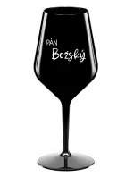 PÁN BOŽSKÝ - čierny nerozbitný pohár na víno 470 ml