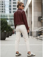 damska skórzana z bordowa model 22035976 - FashionStreet