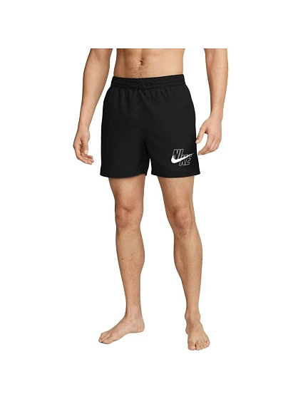 Plavky Nike Logo Lap 5" Volley, čierne, NESSG574 001 Plavky Nike Logo Lap 5" Volley, čierne, NESSG574 001