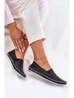 Skórzane Baleriny Maciejka T3512-71 Czarne