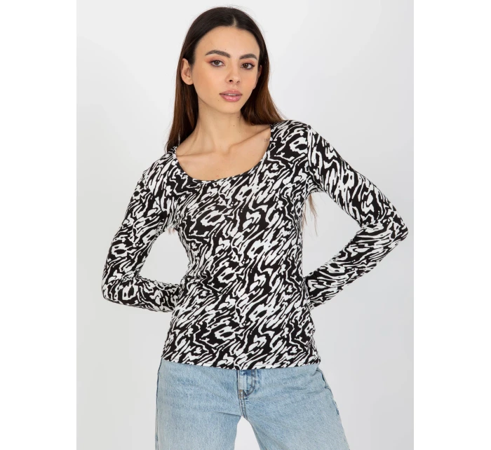Dámska blúzka LK BZ 509198 1.49P biela a čierna - FPrice