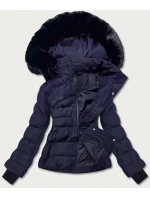 KRÓTKA KURTKA ZIMOWA DAMSKA GRANATOWA model 21244444 - J.STYLE