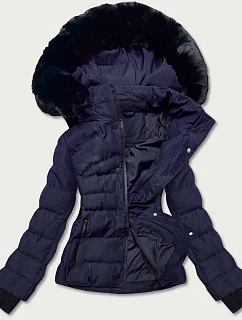 KRÓTKA KURTKA ZIMOWA DAMSKA GRANATOWA model 21244444 - J.STYLE