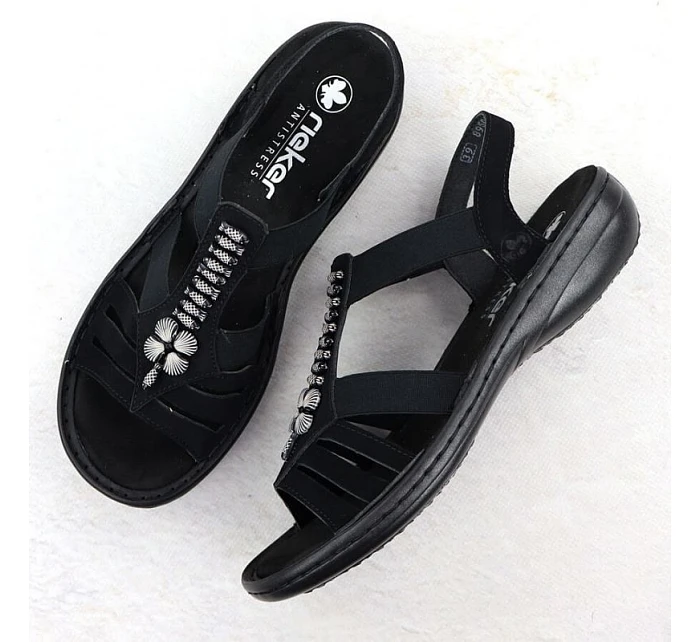 Dámske sandále Romansh black Rieker 60806-00
