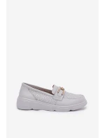 Dámské Kožené Mokasíny se Zlatým  model 21691946 - VINCEZA