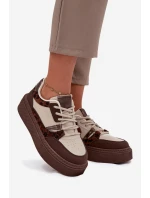 Damskie Sneakersy Na Platformie Big Star SS274356 Panterka Brązowo-Beżowe Damskie Sneakersy Na Platformie Big Star SS274356 Panterka Brązowo-Beżowe