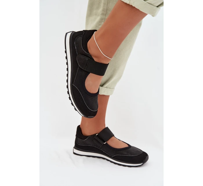 Sportovní dámské polobotky na suchý zip Černé Aveliette