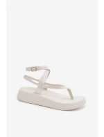 Dámské sandály na platformě bílé model 22038406 - Boto