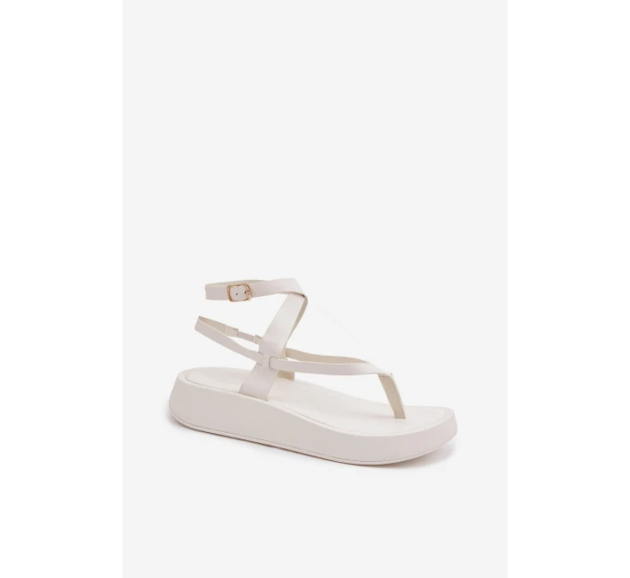 Dámské sandály na platformě bílé model 22038406 - Boto