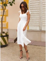 Sukienka MI SK model 21185836 biały - FPrice Sukienka MI SK model 21185836 biały - FPrice