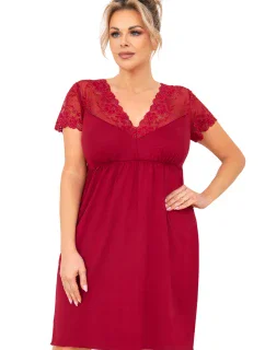 Noční košile Livia Plus Burgundy - Donna