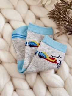 Dětské bavlněné ponožky se vzory 5-balení vícebarevné