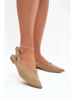 Dámske baleríny s prackou Tanelia - zelené