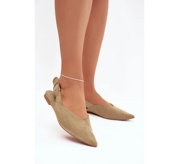 Dámske baleríny s prackou Tanelia - zelené