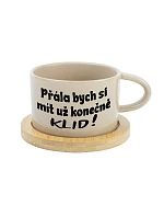 CHCELI BY SME KONEČNE MÁŤ KLID! - šálka na krémovú makrónku 200 ml CHCELI BY SME KONEČNE MÁŤ KLID! - šálka na krémovú makrónku 200 ml