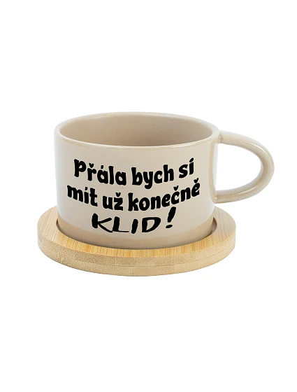 CHCELI BY SME KONEČNE MÁŤ KLID! - šálka na krémovú makrónku 200 ml CHCELI BY SME KONEČNE MÁŤ KLID! - šálka na krémovú makrónku 200 ml