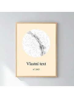 Personalizovaný magický fotorámik – 30x40 – hviezdna mapa