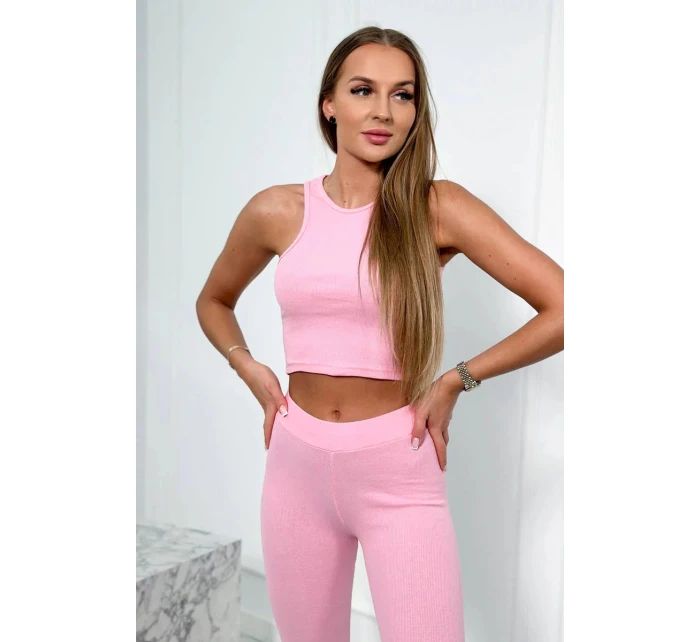 Sada mikiny, topu a legín světle růžová model 20823043 - Kesi Sada mikiny, topu a legín světle růžová model 20823043 - Kesi
