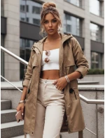Dámska prechodná bunda parka NOLES tmavo béžová FashionStreet TY4280