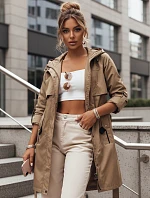 Dámska prechodná bunda parka NOLES tmavo béžová FashionStreet TY4280
