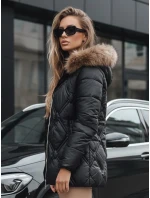 Dámská zimní bunda s kožešinou černá Dstreet model 21994879 - FashionStreet