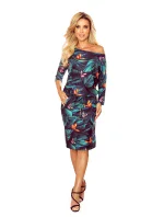 Sportovní dámské šaty se vzorem barevných a s kapsičkami model 9087890 - numoco