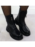 Dámske kožené topánky Goe black SS2N4145