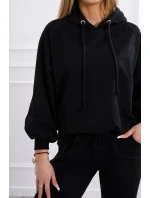 Súprava mikiny s kapucňou čierna