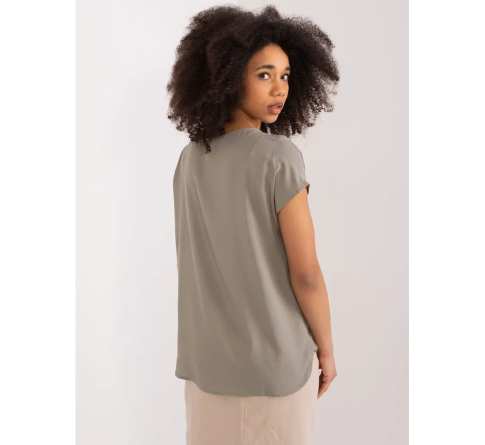 Bluzka model 21156171 khaki - FPrice Bluzka model 21156171 khaki - FPrice