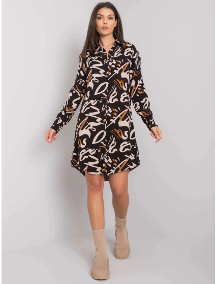 Dámske šaty 1103 čierno-béžové - RUE PARIS Dámske šaty 1103 čierno-béžové - RUE PARIS