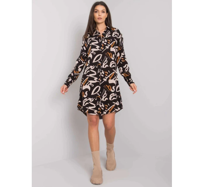 Dámske šaty 1103 čierno-béžové - RUE PARIS Dámske šaty 1103 čierno-béžové - RUE PARIS