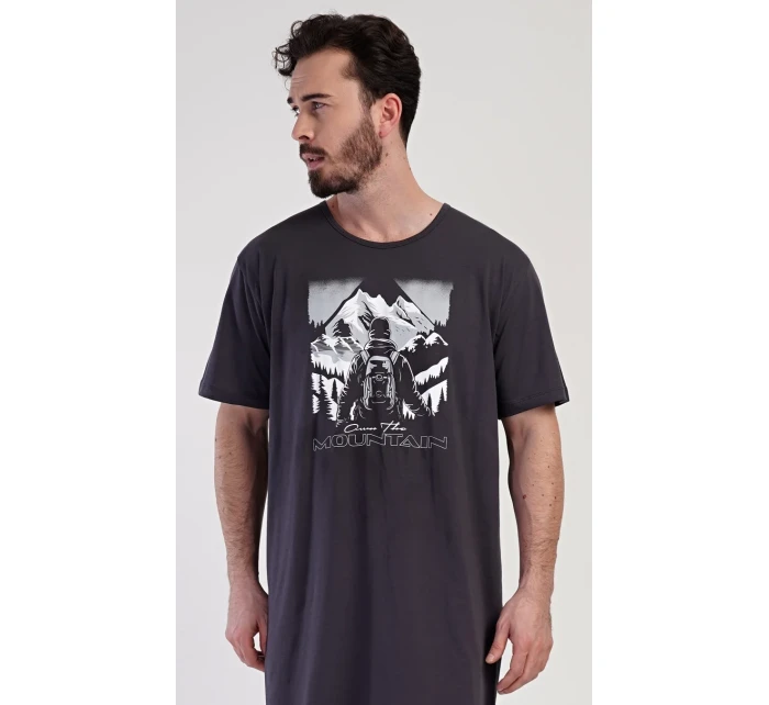 Pánska nočná košeľa s krátkym rukávom Mountain