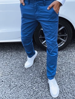 Modré pánske nohavice FashionStreet UX4336