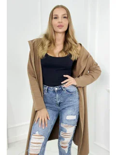 Dlhá pláštenka s kapucňou tiav