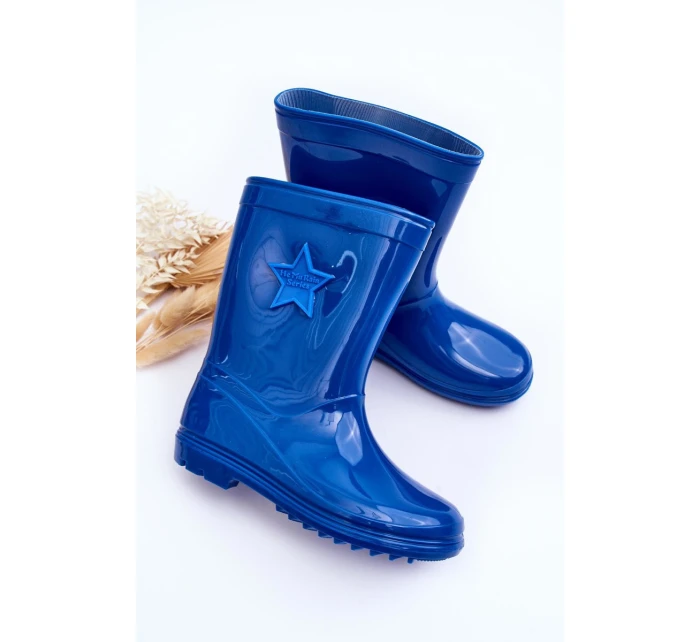 Dziecięce Gumowe Kalosze Niebieskie Malvi Dziecięce Gumowe Kalosze Niebieskie Malvi