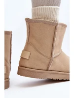 Śniegowce Damskie Cross Jeans MM2R4023C Beżowe Śniegowce Damskie Cross Jeans MM2R4023C Beżowe