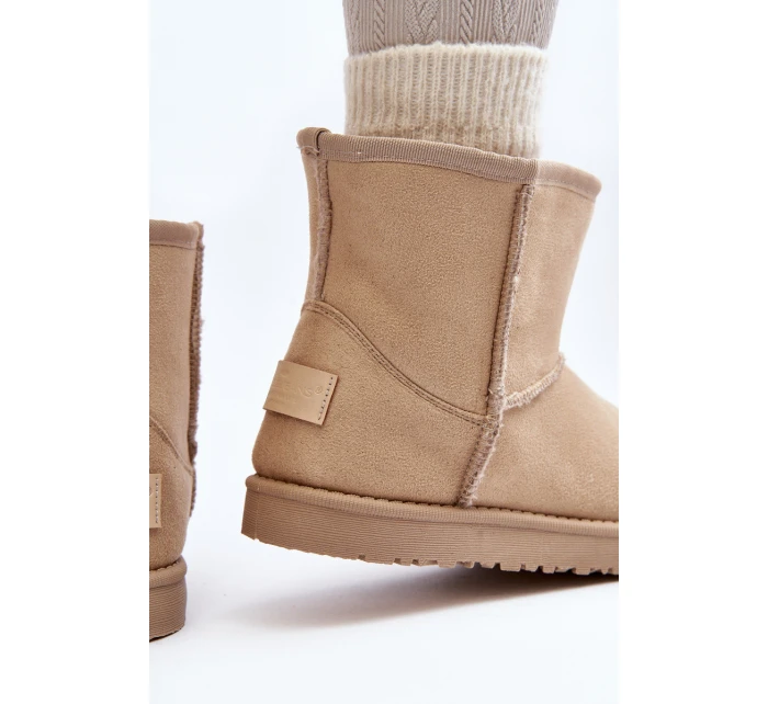 Śniegowce Damskie Cross Jeans MM2R4023C Beżowe Śniegowce Damskie Cross Jeans MM2R4023C Beżowe