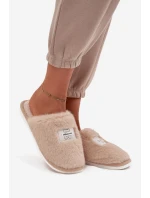 Obuwie Domowe Kapcie Damskie Futrzane Beżowe Maelis