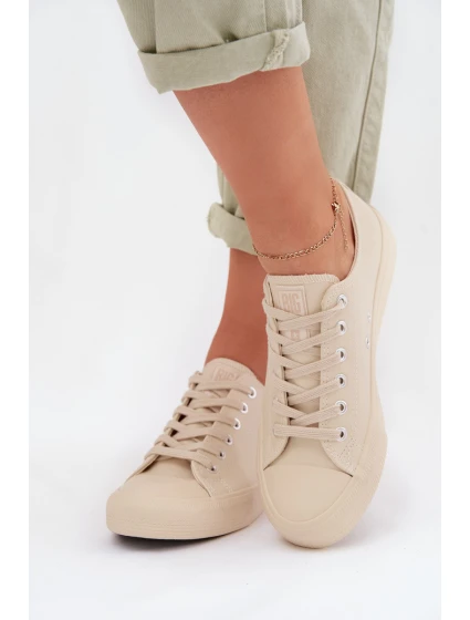 Dámske tenisky z eko kože Big Star TT274019 Beige